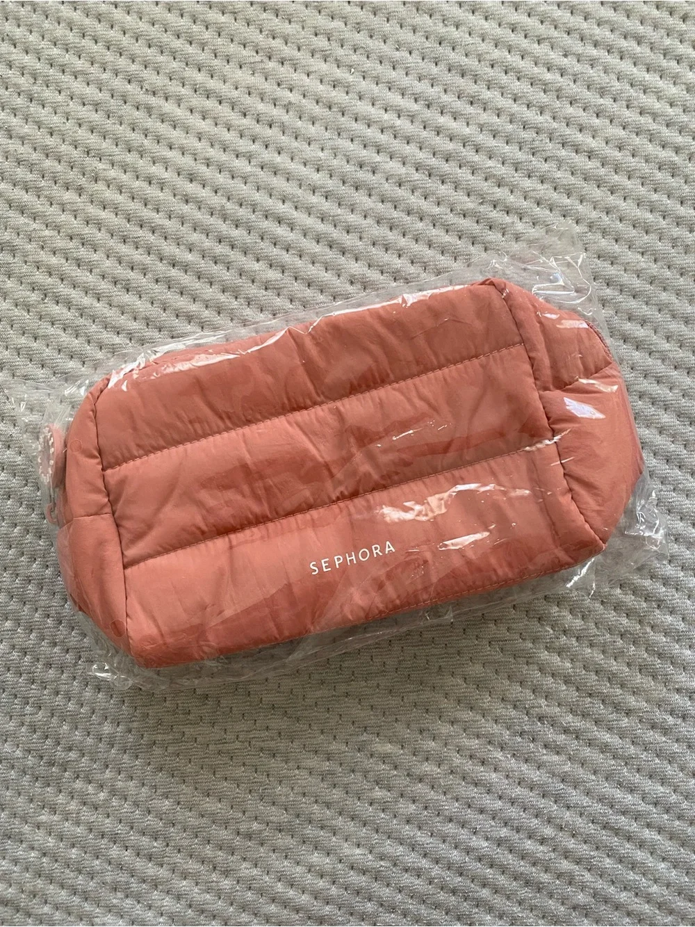 SEPHORA QUILTED COSMETIC POUCH DUSTY ROSE NEW